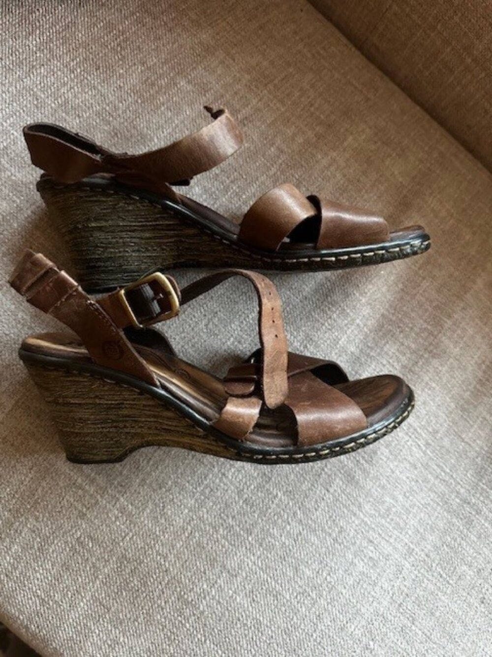 Børn Brown leather sandals, good used codition, size 7/38